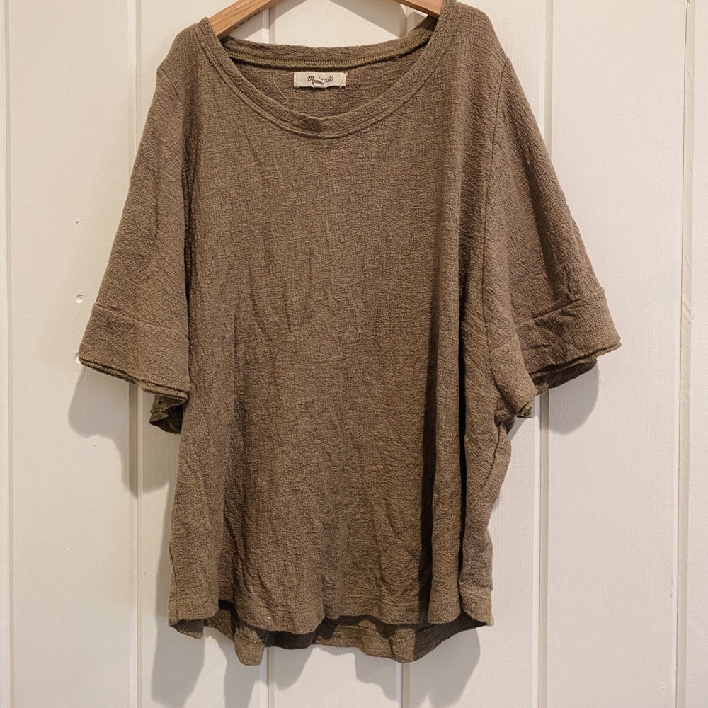 Madewell olive green shirt